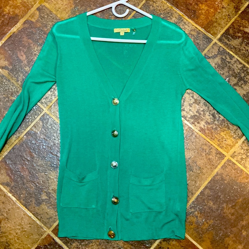 Green cardigan
